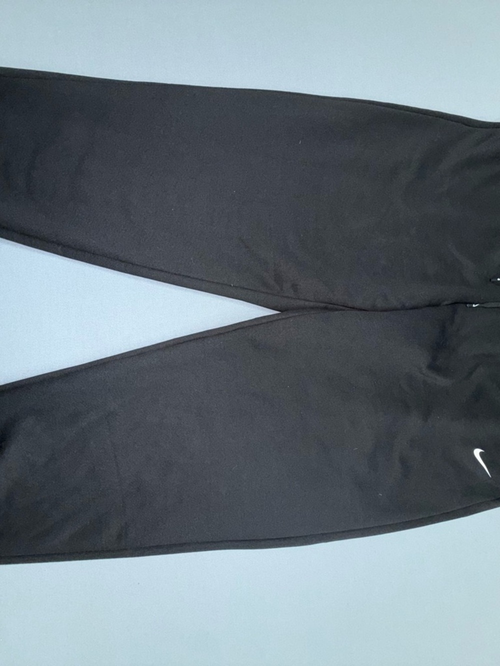 Nike Black Slim Athletic Joggers with White Swoosh